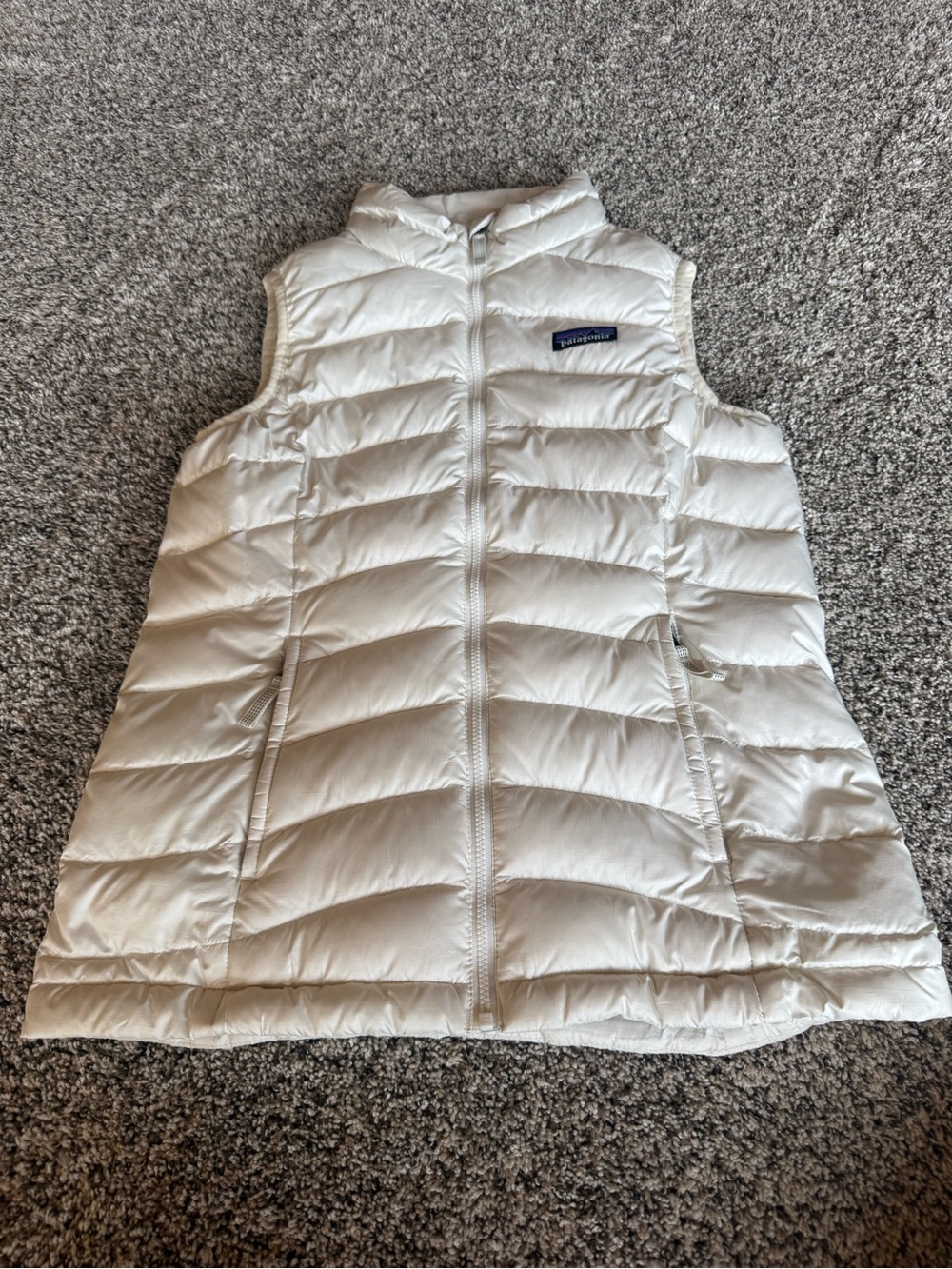 Patagonia Cream Lightweight Puffer Vest - Kids